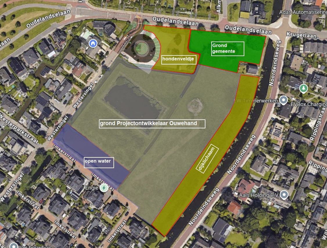 Locatie Oudelandselaan/Noordeindseweg bouwplan